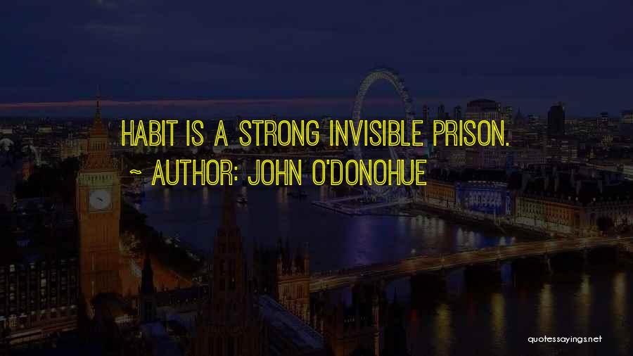 John O'Donohue Quotes: Habit Is A Strong Invisible Prison.