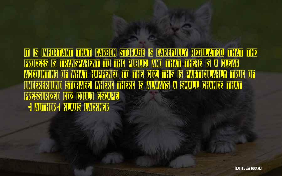 Klaus Lackner Quotes: It Is Important That Carbon Storage Is Carefully Regulated, That The Process Is Transparent To The Public, And That There