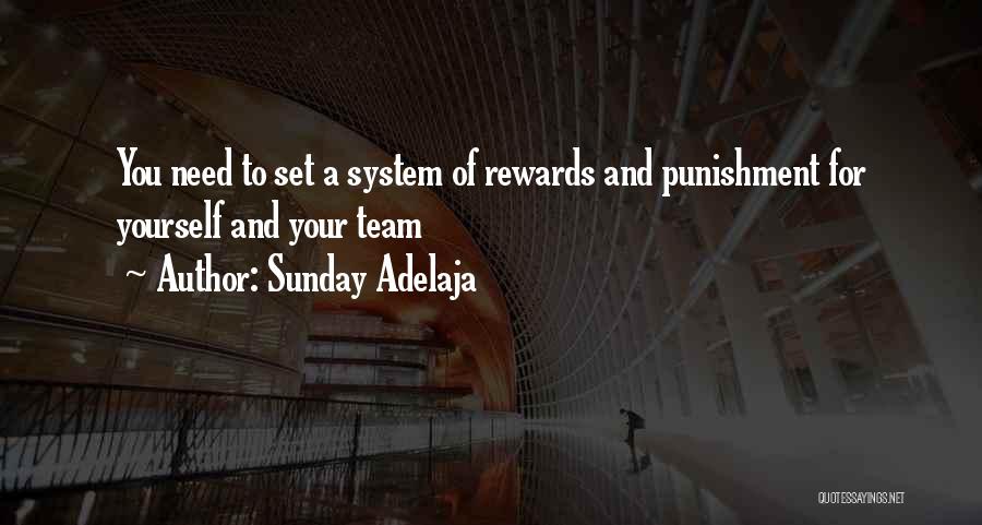 Sunday Adelaja Quotes: You Need To Set A System Of Rewards And Punishment For Yourself And Your Team