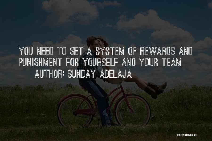 Sunday Adelaja Quotes: You Need To Set A System Of Rewards And Punishment For Yourself And Your Team