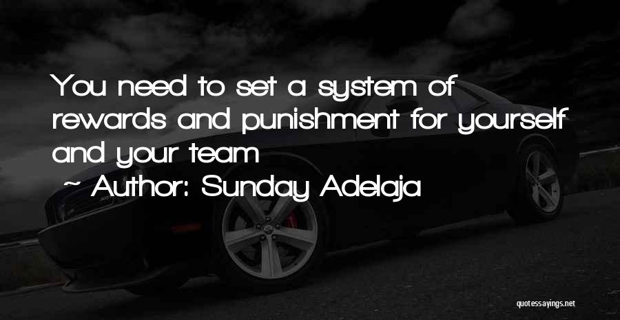 Sunday Adelaja Quotes: You Need To Set A System Of Rewards And Punishment For Yourself And Your Team