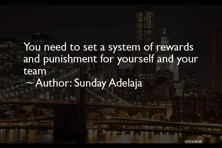 Sunday Adelaja Quotes: You Need To Set A System Of Rewards And Punishment For Yourself And Your Team