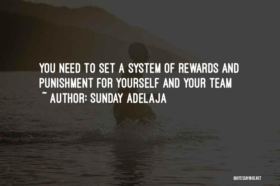 Sunday Adelaja Quotes: You Need To Set A System Of Rewards And Punishment For Yourself And Your Team