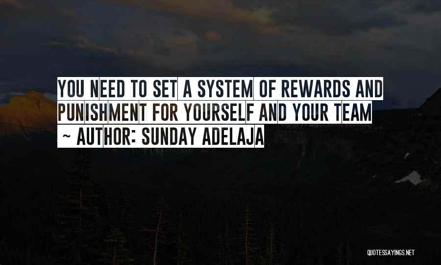 Sunday Adelaja Quotes: You Need To Set A System Of Rewards And Punishment For Yourself And Your Team