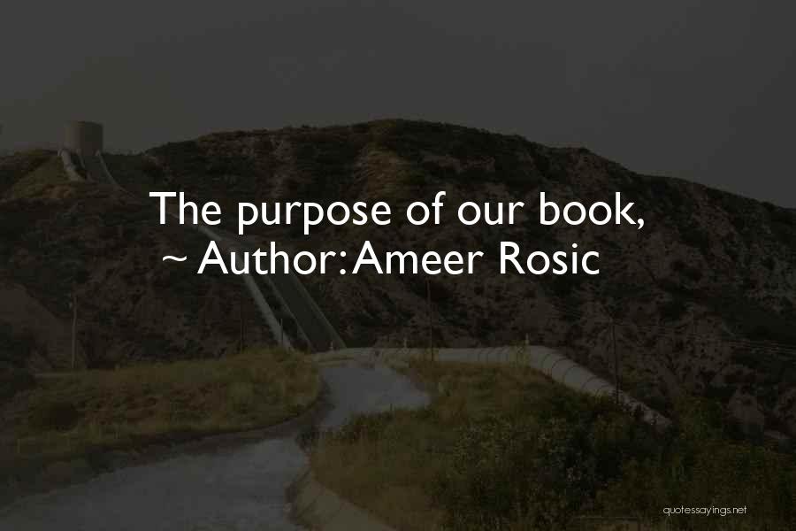Ameer Rosic Quotes: The Purpose Of Our Book,