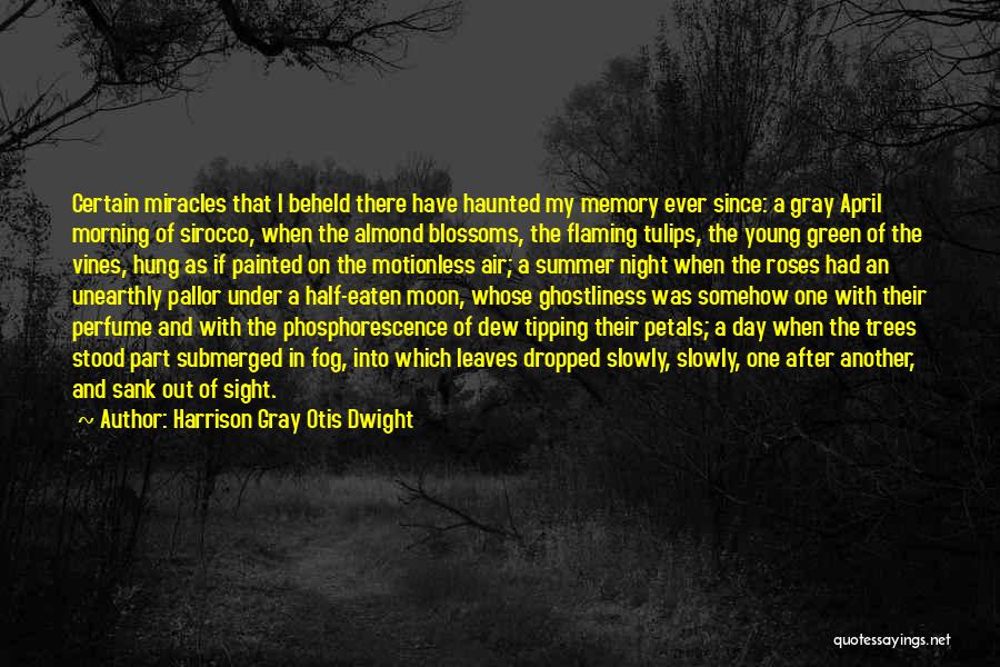 Harrison Gray Otis Dwight Quotes: Certain Miracles That I Beheld There Have Haunted My Memory Ever Since: A Gray April Morning Of Sirocco, When The