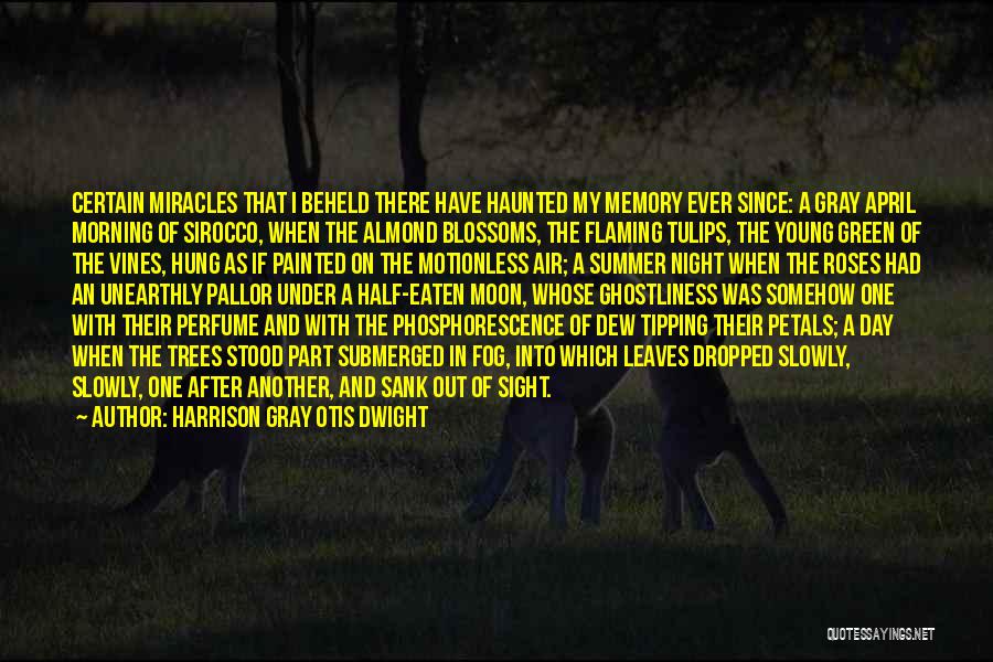 Harrison Gray Otis Dwight Quotes: Certain Miracles That I Beheld There Have Haunted My Memory Ever Since: A Gray April Morning Of Sirocco, When The