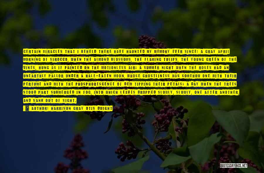 Harrison Gray Otis Dwight Quotes: Certain Miracles That I Beheld There Have Haunted My Memory Ever Since: A Gray April Morning Of Sirocco, When The