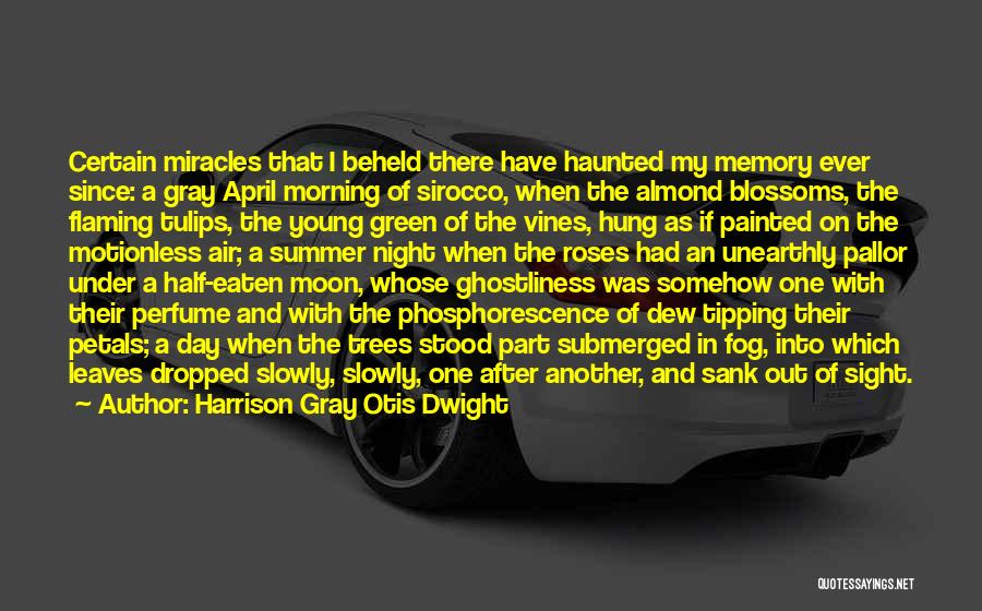 Harrison Gray Otis Dwight Quotes: Certain Miracles That I Beheld There Have Haunted My Memory Ever Since: A Gray April Morning Of Sirocco, When The