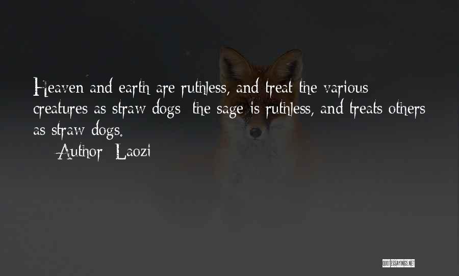 Laozi Quotes: Heaven And Earth Are Ruthless, And Treat The Various Creatures As Straw Dogs; The Sage Is Ruthless, And Treats Others