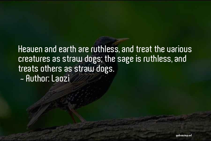 Laozi Quotes: Heaven And Earth Are Ruthless, And Treat The Various Creatures As Straw Dogs; The Sage Is Ruthless, And Treats Others