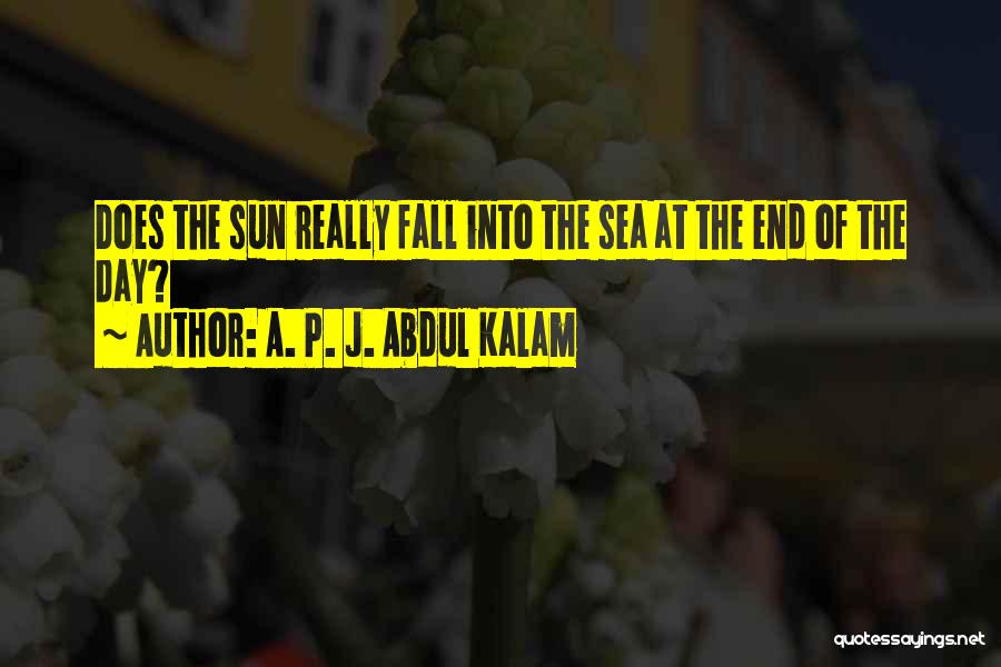A. P. J. Abdul Kalam Quotes: Does The Sun Really Fall Into The Sea At The End Of The Day?