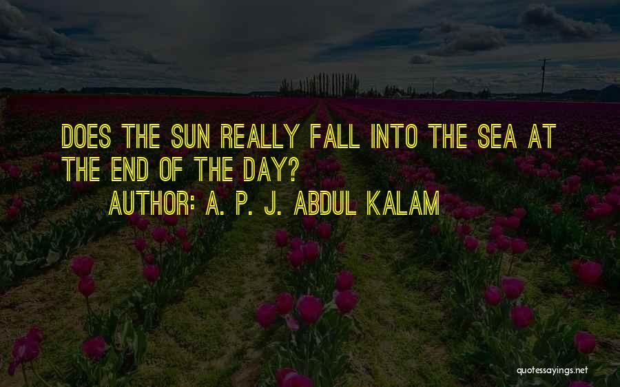 A. P. J. Abdul Kalam Quotes: Does The Sun Really Fall Into The Sea At The End Of The Day?
