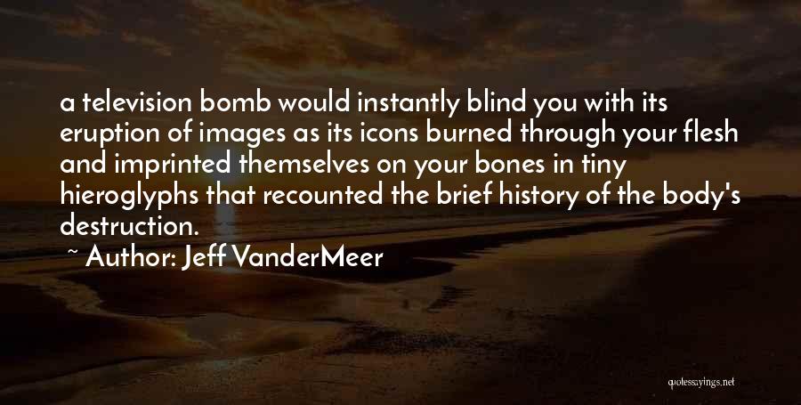 Jeff VanderMeer Quotes: A Television Bomb Would Instantly Blind You With Its Eruption Of Images As Its Icons Burned Through Your Flesh And