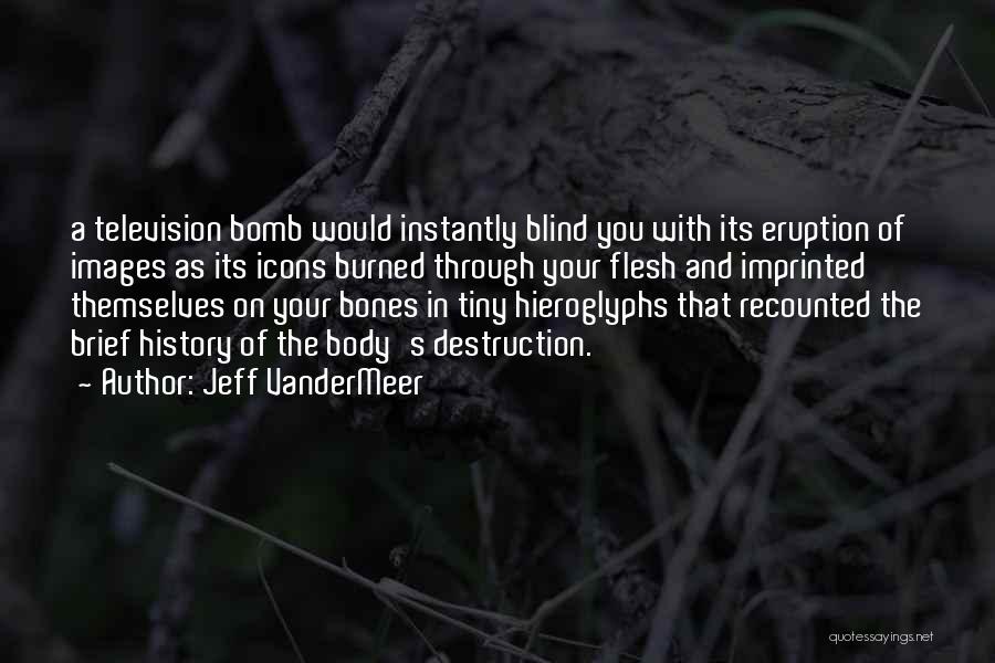 Jeff VanderMeer Quotes: A Television Bomb Would Instantly Blind You With Its Eruption Of Images As Its Icons Burned Through Your Flesh And