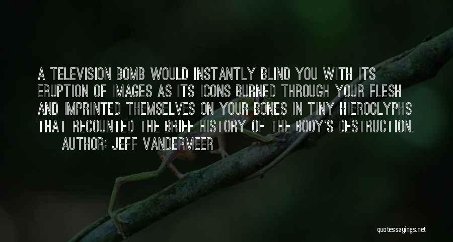 Jeff VanderMeer Quotes: A Television Bomb Would Instantly Blind You With Its Eruption Of Images As Its Icons Burned Through Your Flesh And