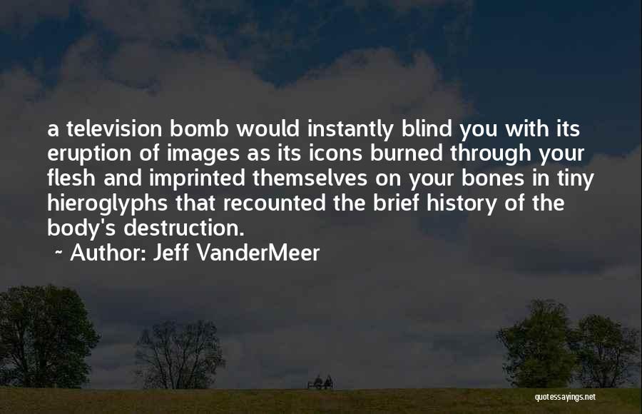 Jeff VanderMeer Quotes: A Television Bomb Would Instantly Blind You With Its Eruption Of Images As Its Icons Burned Through Your Flesh And