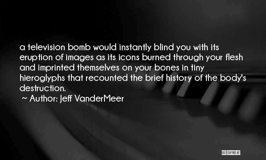 Jeff VanderMeer Quotes: A Television Bomb Would Instantly Blind You With Its Eruption Of Images As Its Icons Burned Through Your Flesh And