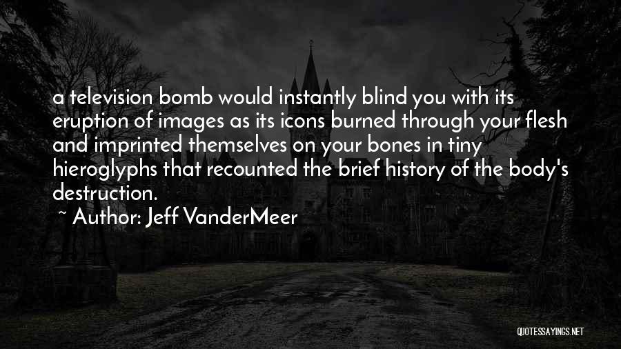 Jeff VanderMeer Quotes: A Television Bomb Would Instantly Blind You With Its Eruption Of Images As Its Icons Burned Through Your Flesh And