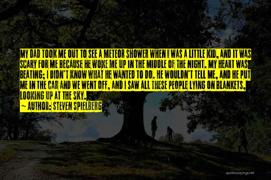 Steven Spielberg Quotes: My Dad Took Me Out To See A Meteor Shower When I Was A Little Kid, And It Was Scary