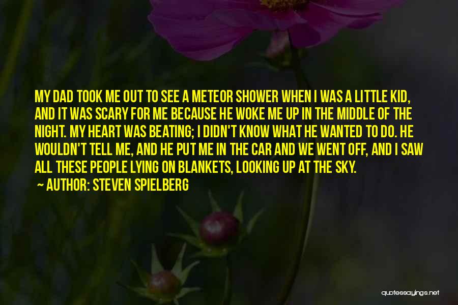 Steven Spielberg Quotes: My Dad Took Me Out To See A Meteor Shower When I Was A Little Kid, And It Was Scary