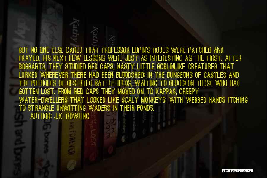 J.K. Rowling Quotes: But No One Else Cared That Professor Lupin's Robes Were Patched And Frayed. His Next Few Lessons Were Just As