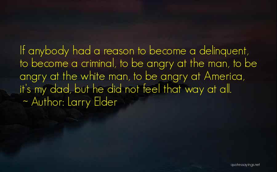 Larry Elder Quotes: If Anybody Had A Reason To Become A Delinquent, To Become A Criminal, To Be Angry At The Man, To