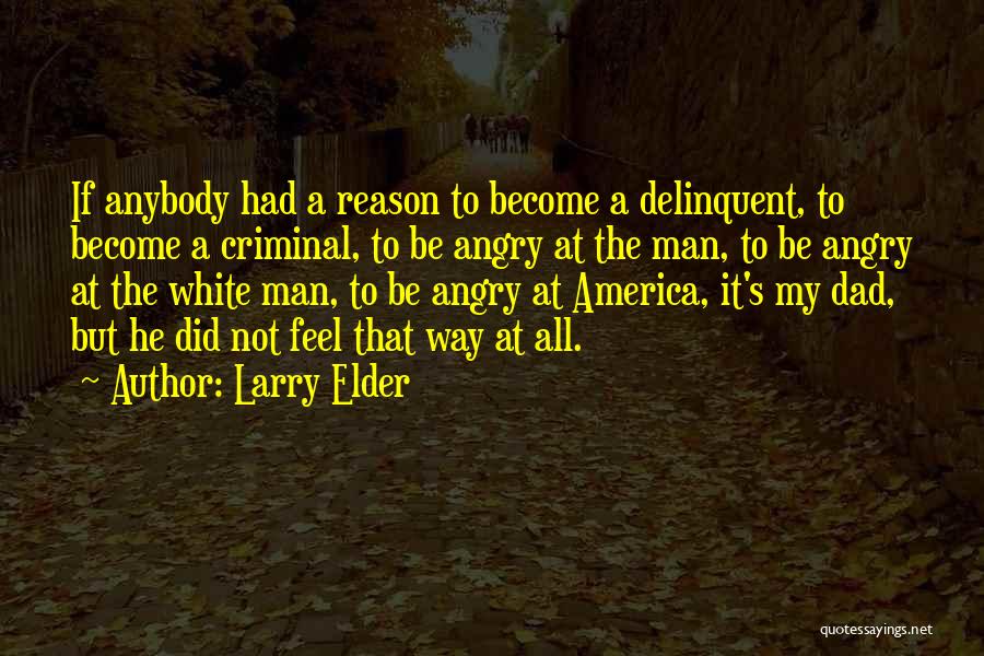 Larry Elder Quotes: If Anybody Had A Reason To Become A Delinquent, To Become A Criminal, To Be Angry At The Man, To