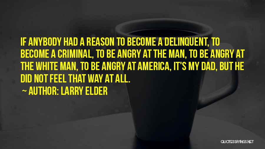 Larry Elder Quotes: If Anybody Had A Reason To Become A Delinquent, To Become A Criminal, To Be Angry At The Man, To