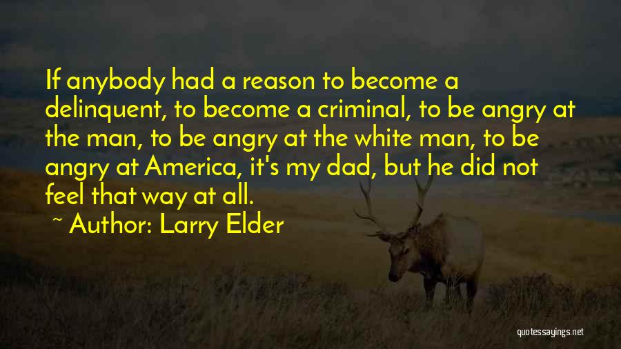 Larry Elder Quotes: If Anybody Had A Reason To Become A Delinquent, To Become A Criminal, To Be Angry At The Man, To