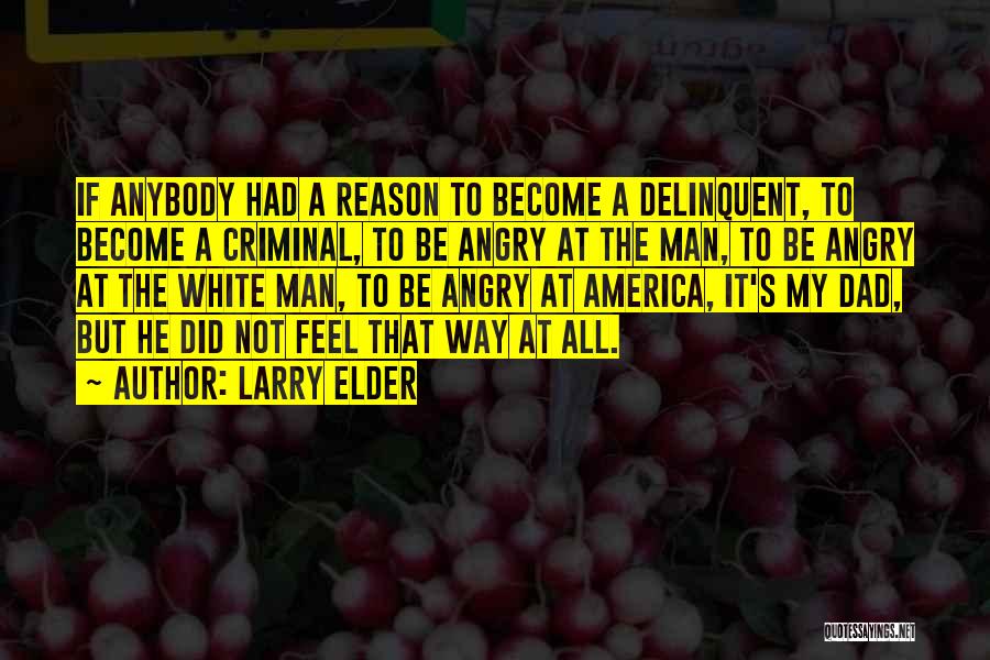 Larry Elder Quotes: If Anybody Had A Reason To Become A Delinquent, To Become A Criminal, To Be Angry At The Man, To
