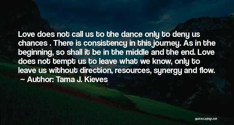 Tama J. Kieves Quotes: Love Does Not Call Us To The Dance Only To Deny Us Chances . There Is Consistency In This Journey.