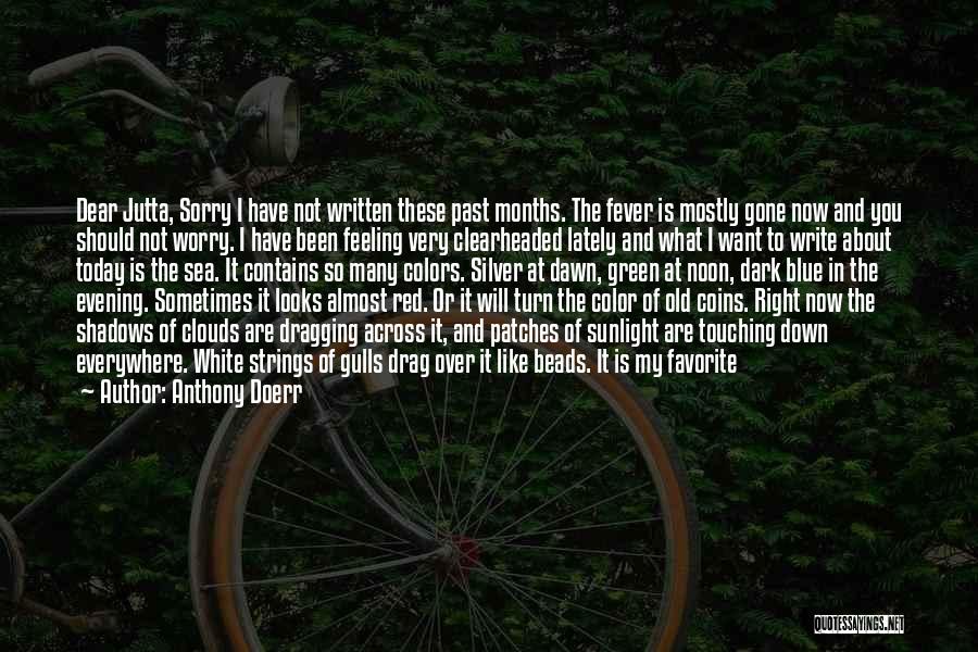 Anthony Doerr Quotes: Dear Jutta, Sorry I Have Not Written These Past Months. The Fever Is Mostly Gone Now And You Should Not