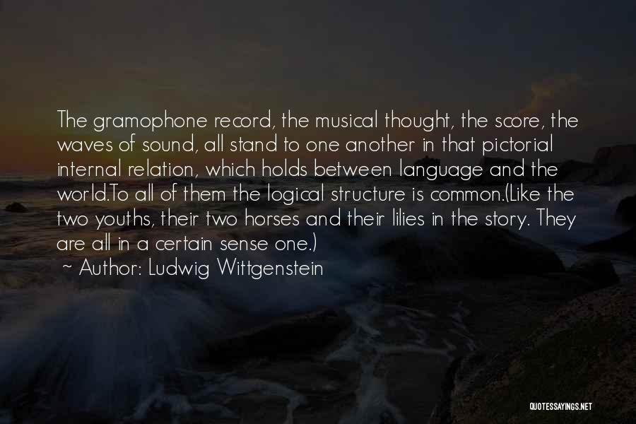 Ludwig Wittgenstein Quotes: The Gramophone Record, The Musical Thought, The Score, The Waves Of Sound, All Stand To One Another In That Pictorial