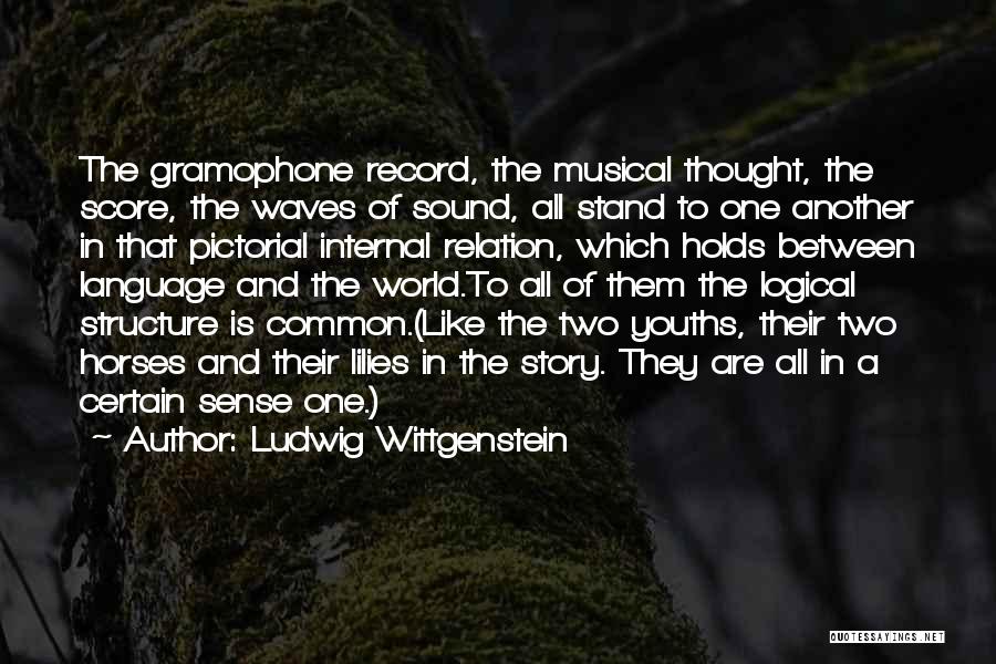Ludwig Wittgenstein Quotes: The Gramophone Record, The Musical Thought, The Score, The Waves Of Sound, All Stand To One Another In That Pictorial