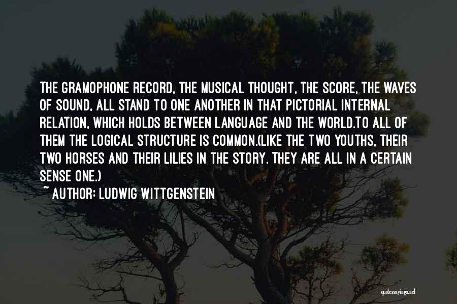 Ludwig Wittgenstein Quotes: The Gramophone Record, The Musical Thought, The Score, The Waves Of Sound, All Stand To One Another In That Pictorial