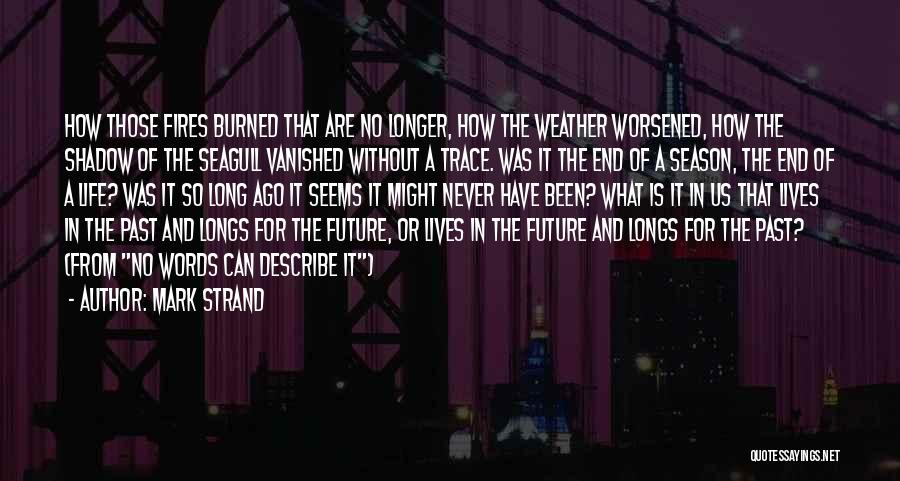 Mark Strand Quotes: How Those Fires Burned That Are No Longer, How The Weather Worsened, How The Shadow Of The Seagull Vanished Without