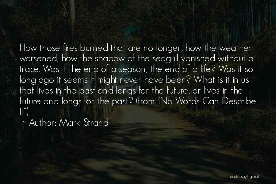 Mark Strand Quotes: How Those Fires Burned That Are No Longer, How The Weather Worsened, How The Shadow Of The Seagull Vanished Without