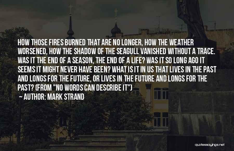 Mark Strand Quotes: How Those Fires Burned That Are No Longer, How The Weather Worsened, How The Shadow Of The Seagull Vanished Without