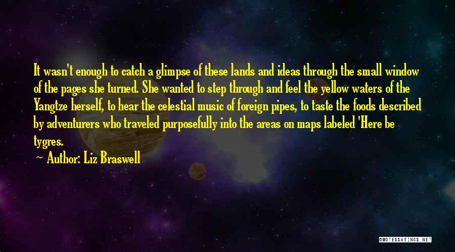 Liz Braswell Quotes: It Wasn't Enough To Catch A Glimpse Of These Lands And Ideas Through The Small Window Of The Pages She