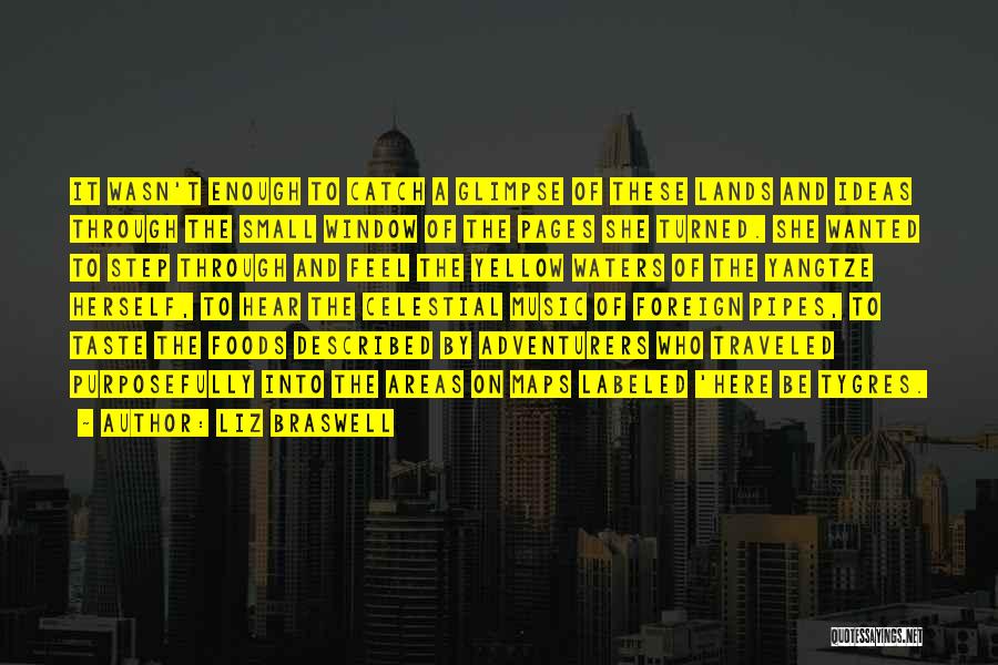 Liz Braswell Quotes: It Wasn't Enough To Catch A Glimpse Of These Lands And Ideas Through The Small Window Of The Pages She