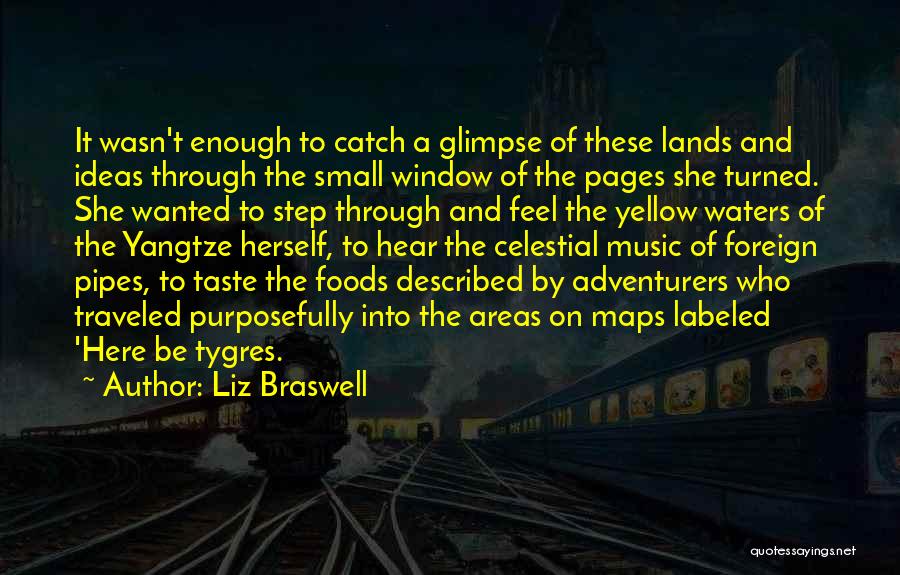 Liz Braswell Quotes: It Wasn't Enough To Catch A Glimpse Of These Lands And Ideas Through The Small Window Of The Pages She