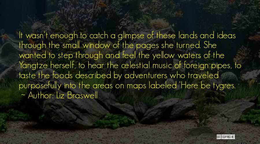 Liz Braswell Quotes: It Wasn't Enough To Catch A Glimpse Of These Lands And Ideas Through The Small Window Of The Pages She