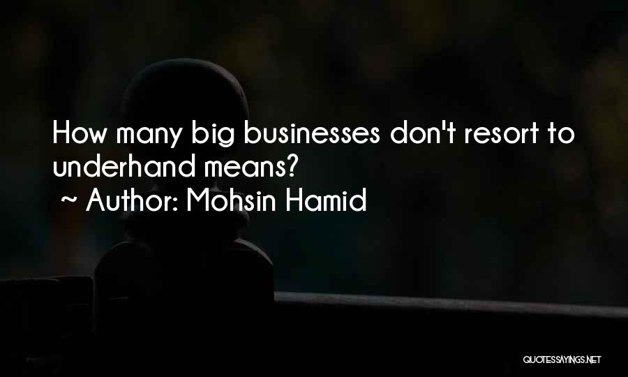 Mohsin Hamid Quotes: How Many Big Businesses Don't Resort To Underhand Means?