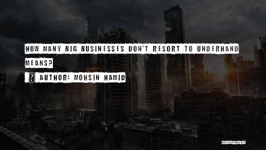 Mohsin Hamid Quotes: How Many Big Businesses Don't Resort To Underhand Means?