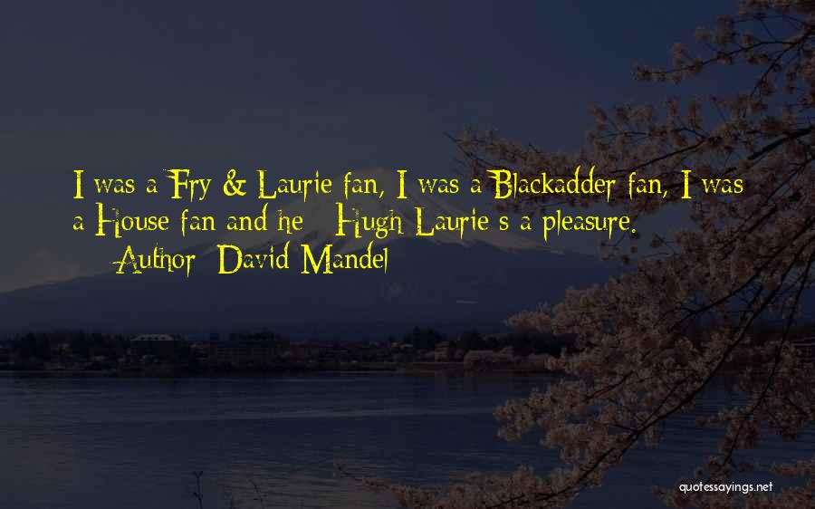 David Mandel Quotes: I Was A Fry & Laurie Fan, I Was A Blackadder Fan, I Was A House Fan And He [