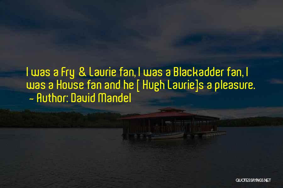David Mandel Quotes: I Was A Fry & Laurie Fan, I Was A Blackadder Fan, I Was A House Fan And He [