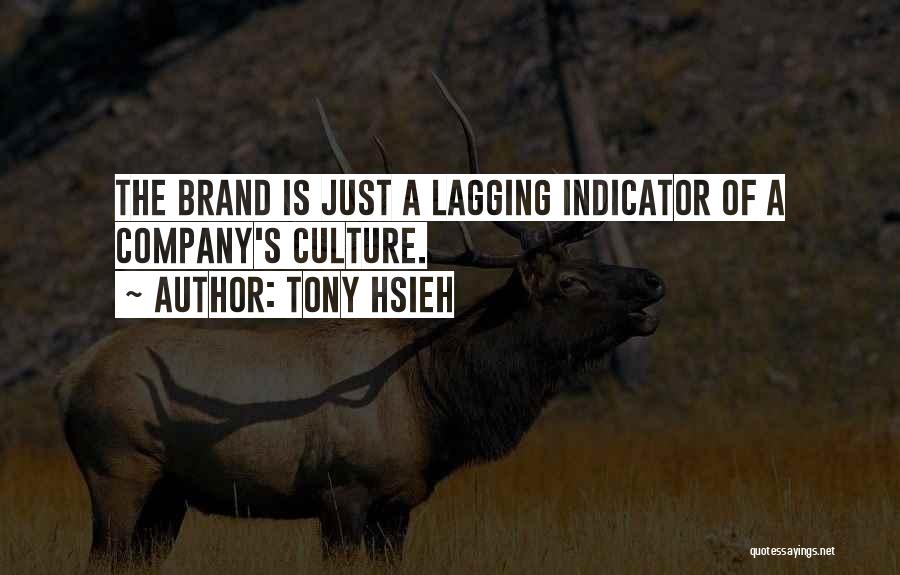 Tony Hsieh Quotes: The Brand Is Just A Lagging Indicator Of A Company's Culture.