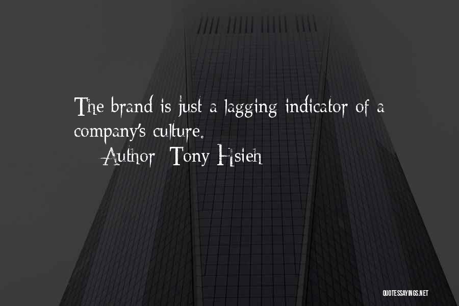 Tony Hsieh Quotes: The Brand Is Just A Lagging Indicator Of A Company's Culture.