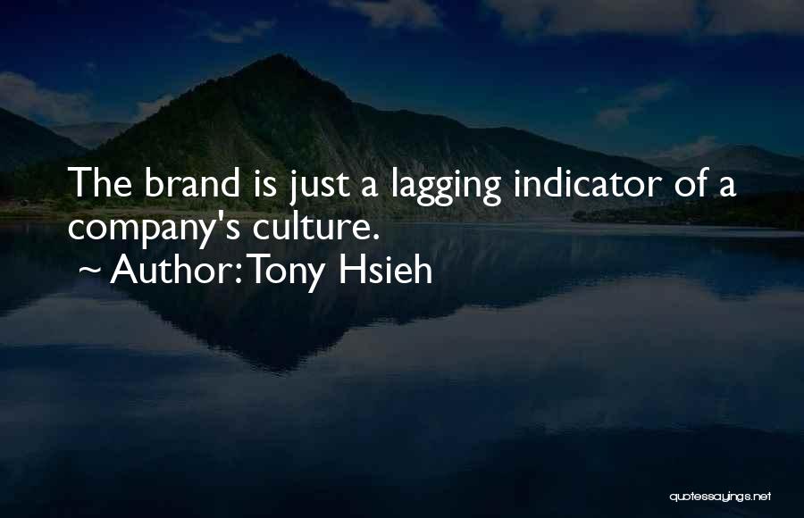 Tony Hsieh Quotes: The Brand Is Just A Lagging Indicator Of A Company's Culture.